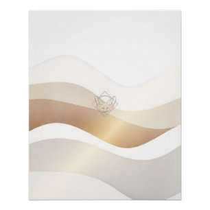 Ruhige Wüstenwellen mit Fennec Essence   Minimal S Poster