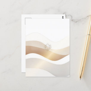 Ruhige Wüstenwellen mit Fennec Essence   Minimal S Postkarte