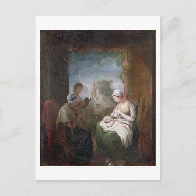 Ruhige Zeit, c.1810 (Öl auf Leinwand) Postkarte (Vorderseite)