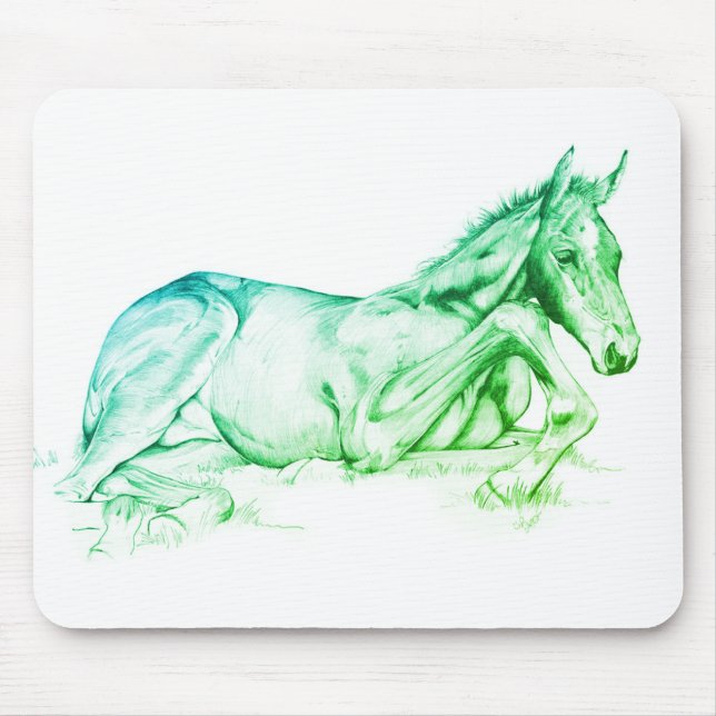 Ruhige Zeit (grün) Mousepad (Vorne)