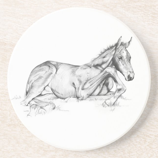 Ruhige Zeit Sandstein Untersetzer (Vorne)