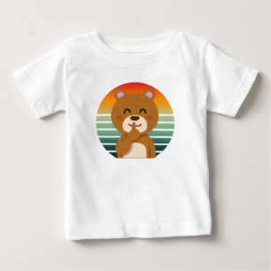 Ruhiger Bär – Sonnenuntergang Kuschel T-Shirt