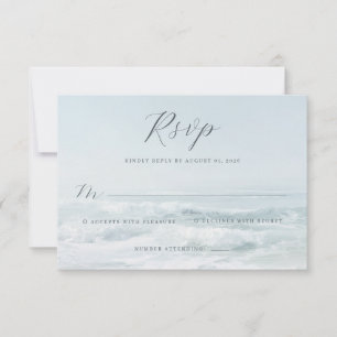 Ruhiger blauer Ozean Foto RSVP Karte