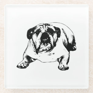 Ruhiger Bulldogge, Urlaubsszene Glasuntersetzer