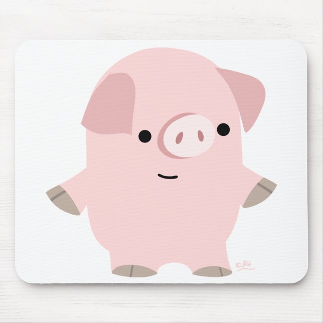 Ruhiger Cartoon Pig mousepad (Vorne)