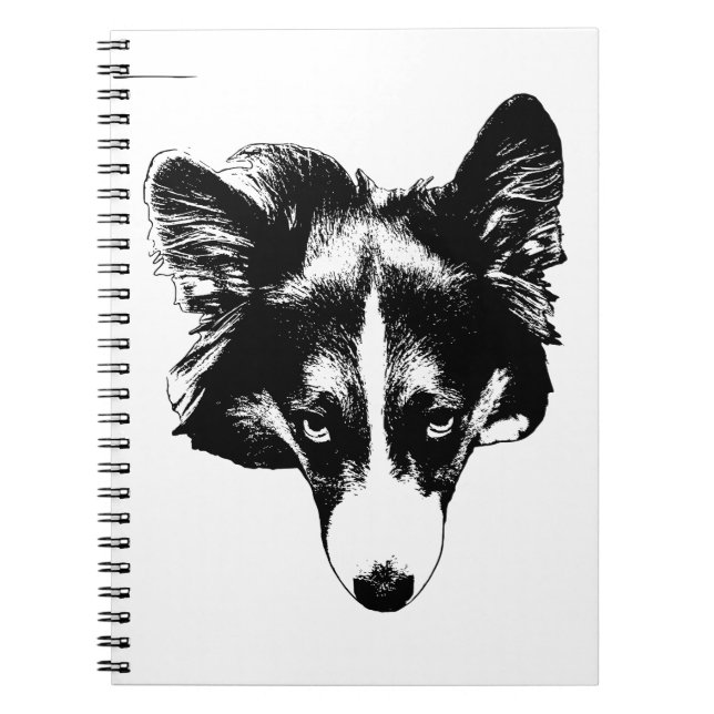 ruhiger Corgi mit leichter Neigung Notizblock (Vorderseite)