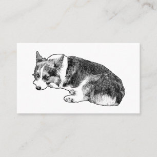 Ruhiger Corgi, sanftes Emblem Visitenkarte