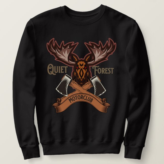 Ruhiger Forest Motorclub, einfaches und cooles Swe Sweatshirt (Design vorne)