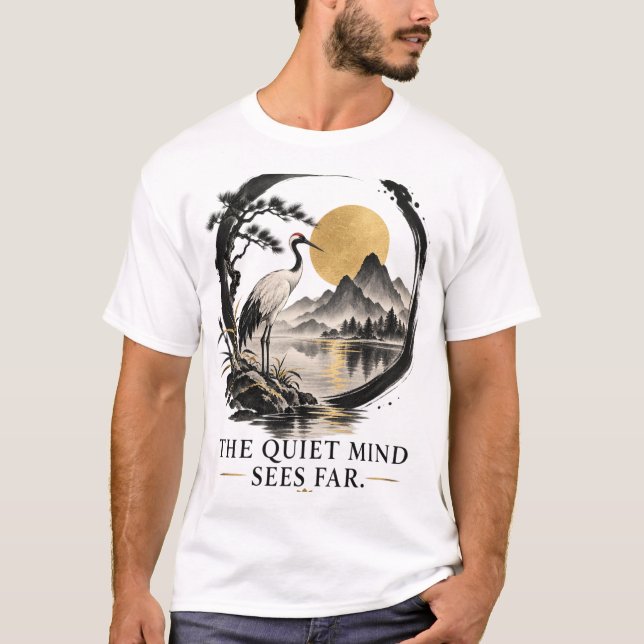 Ruhiger Geist sieht weit Dhammapada T-Shirt (Vorderseite)
