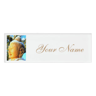 ruhiger Goldschneebandha Namenschild