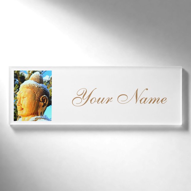 ruhiger Goldschneebandha Namenschild (Vorderseite)