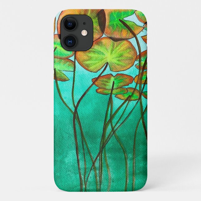 ruhiger grüner Teich mit Lilypaden Case-Mate iPhone Hülle (Rückseite)