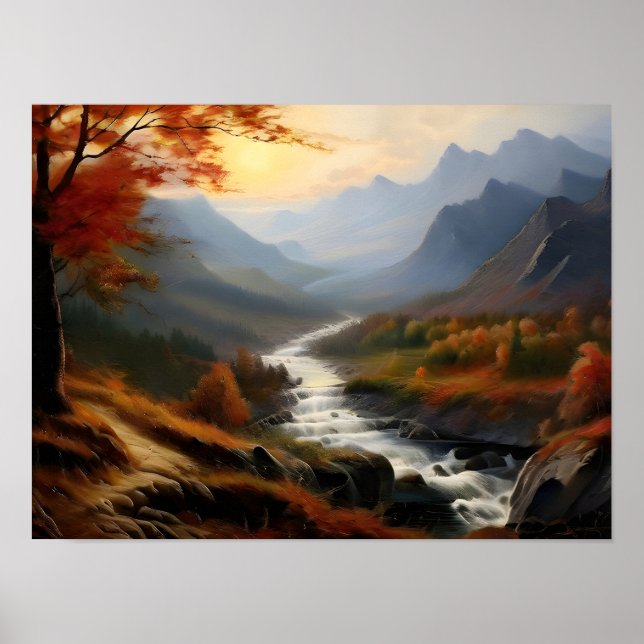 Ruhiger Herbststrom Poster (Vorne)