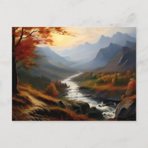 Ruhiger Herbststrom Postkarte