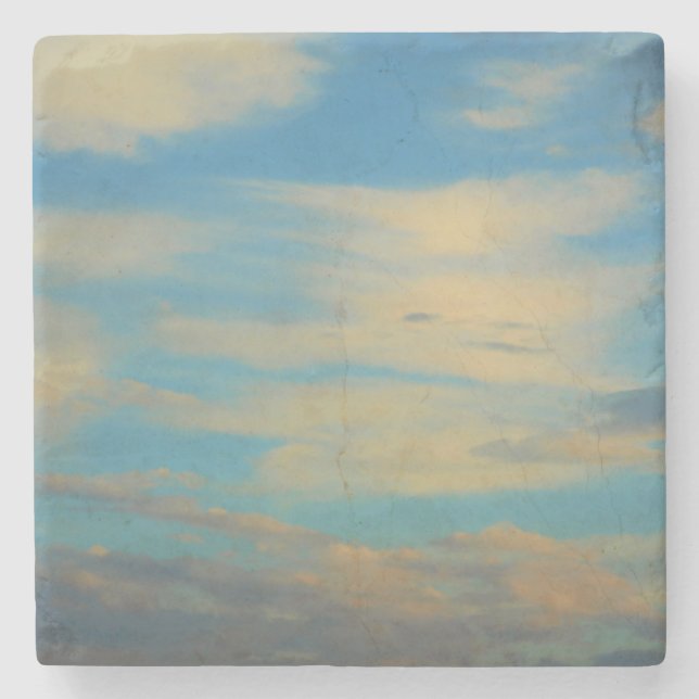 Ruhiger Himmel Steinuntersetzer (Vorderseite)
