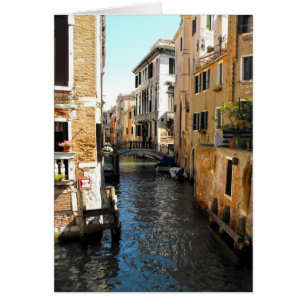 Ruhiger Kanal in Venedig, Karte Italien