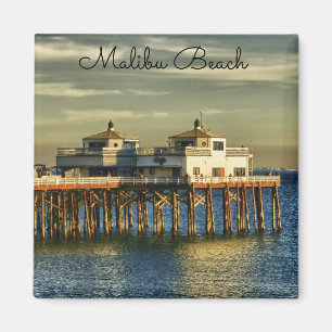 Ruhiger Malibu-Strand-Pier Kalifornien Magnet