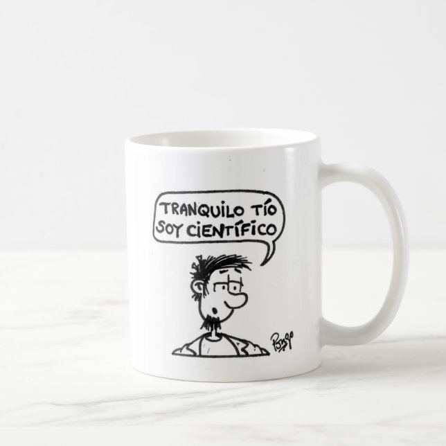 Ruhiger Onkel bin ich Científico. Kaffeetasse (Rechts)