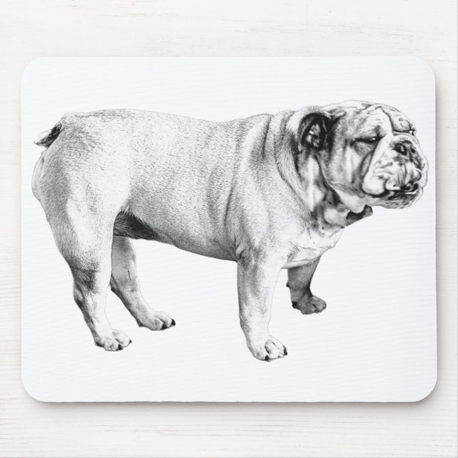 ruhiger Schatten, Bulldogge Mousepad (Vorne)