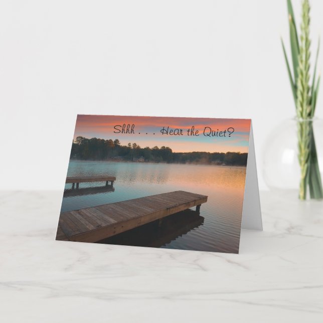 Ruhiger See bei Morgendämmerung Karte (Vorderseite)