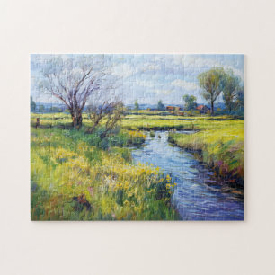 Ruhiger Sommerstrom in Havelland Landschaft