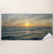 Ruhiger Sonnenuntergang in Portugal Strandtuch