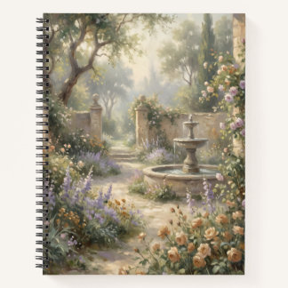 Ruhiger Springbrunnen-Garten Notizbuch