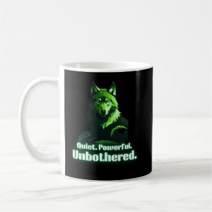 Ruhiger Starker Unbeeindruckter Wolf Minimal Zitat Kaffeetasse