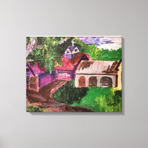 Ruhiger Tag auf einem Bauernhof in Vermont Canvas  Leinwanddruck