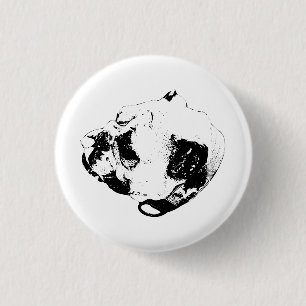 Ruhiger treuer Blick Button