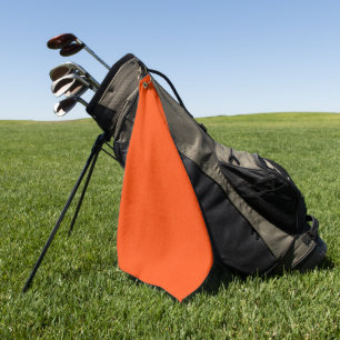 Ruhiger und einfacher orangefarbener texturierter  golfhandtuch