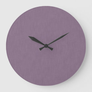 Ruhiger und einfacher violetter texturierter Hinte Große Wanduhr