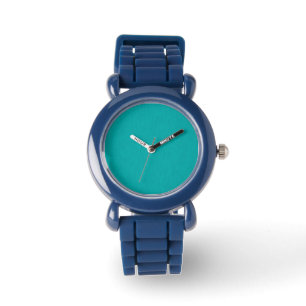 Ruhiger und einfacher visueller Türkis-Texturhinte Armbanduhr