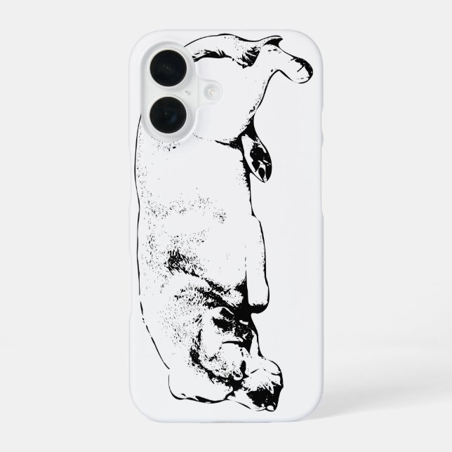 Ruhiger Wächter, Taschenformat iPhone 16 Hülle (Rückseite)