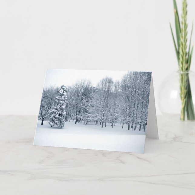 ruhiger Wald Feiertagskarte (Vorderseite)