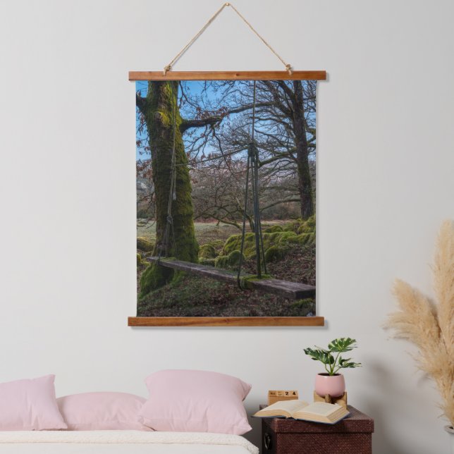 Ruhiger Wald-Swing Wandteppich Mit Holzrahmen (Schlafzimmer)