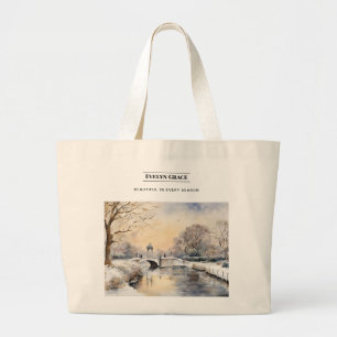 Ruhiger Winter Kensington Gardens London Einkaufst Jumbo Stoffbeutel