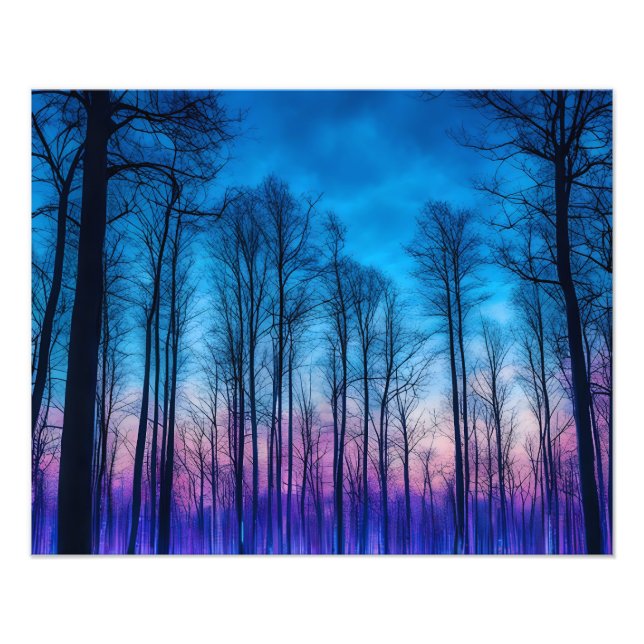 Ruhiger Winterwald Fotodruck (Vorne)