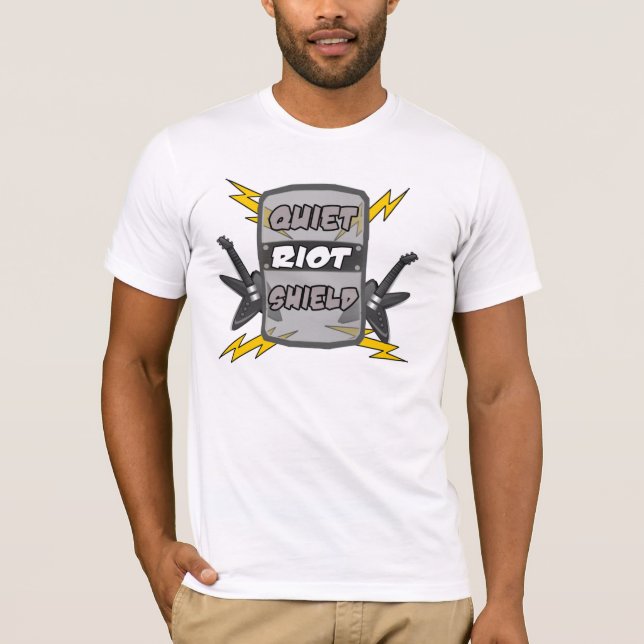 Ruhiges Aufstand-Schild T-Shirt (Vorderseite)