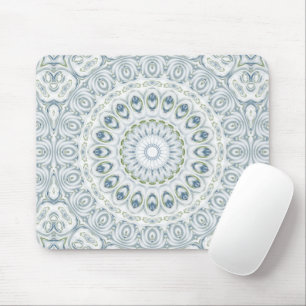Ruhiges Blau- und Grün-Mandala-Musterdesign Mousepad
