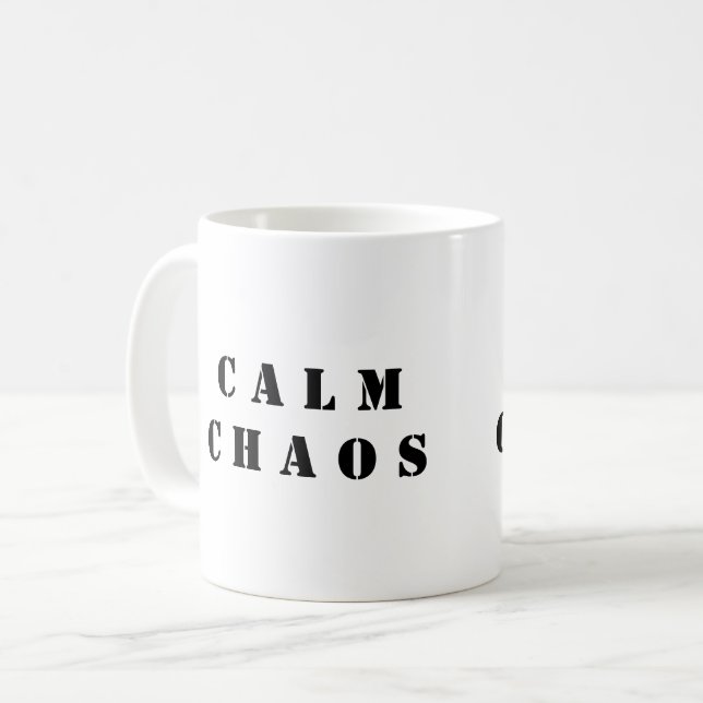 Ruhiges Chaos - Paradox Kaffeetasse (Vorderseite Links)