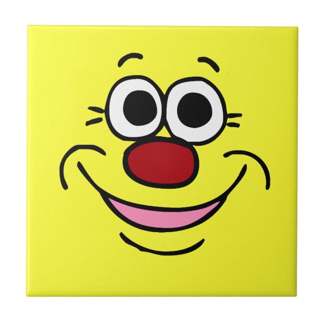 Ruhiges Gesicht Grumpey Fliese (Vorderseite)