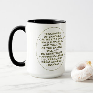Ruhiges Glück-Zitat der Fotografie-  Buddha Tasse