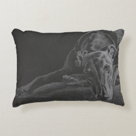 Ruhiges Grauhound-Hunde-Kunstpilz Dekokissen