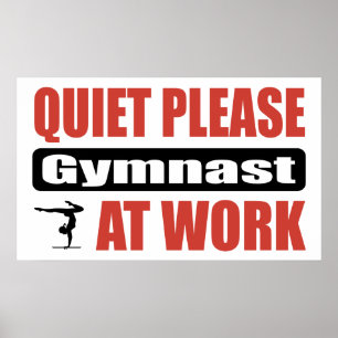 Ruhiges Gymnast am Arbeitsplatz Poster