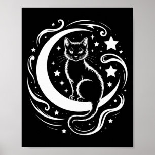 Ruhiges Katze Lotus-Blume Yoga Achtsamkeit Tee _1 Poster