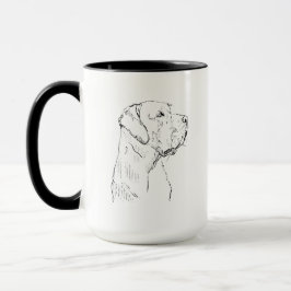 Ruhiges Labrador Retriever-Portrait, Hundemutter-T Tasse