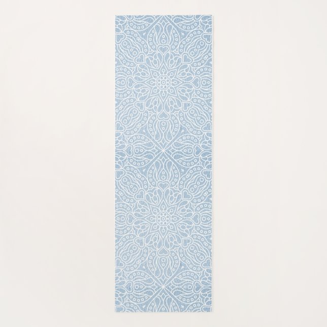 Ruhiges Mandala-Blau Yogamatte (Rückseite)
