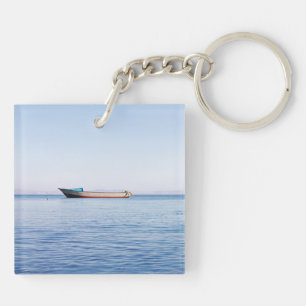 Ruhiges Meer Boot Schlüsselanhänger