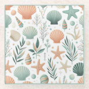 Ruhiges Meerleben Glasuntersetzer